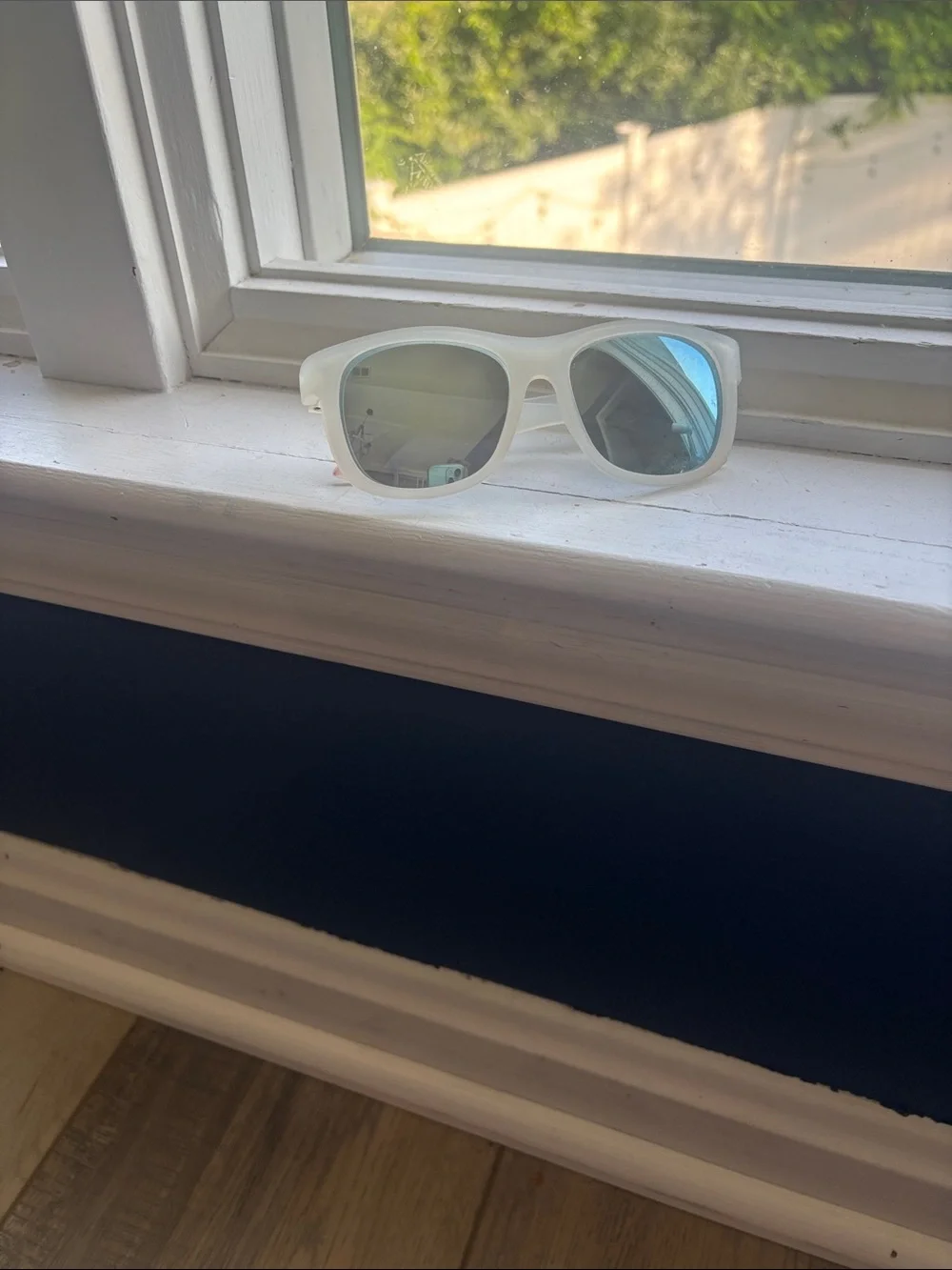 Babiators Frosted White Sunglasses with Black Lenses